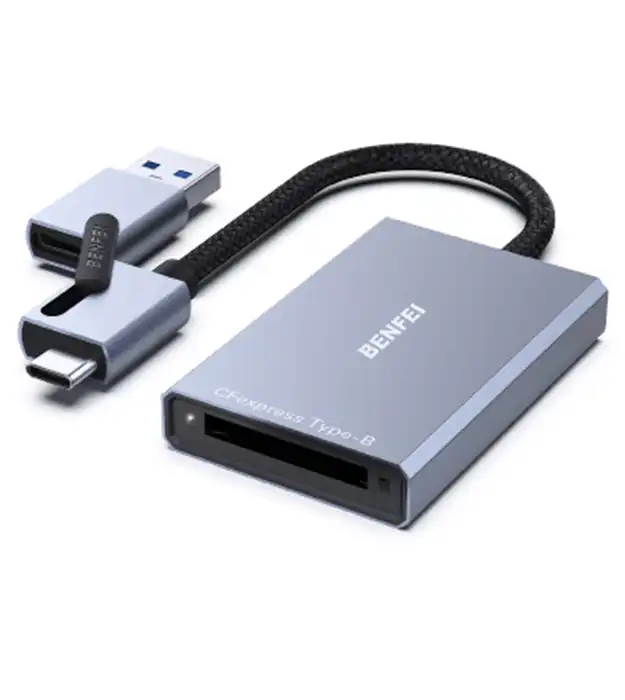 CFexpress Type B Čitač Kartica - USB 3.2 Gen 2, 10Gbps, 2-u-1 USB-C & USB-A Adapter - Platforma za Online prodaju Concept Mango