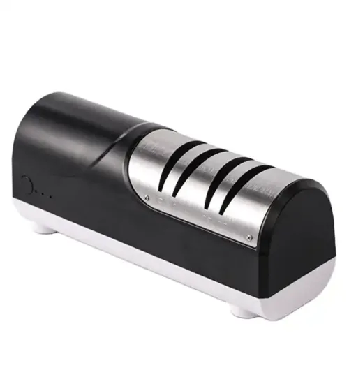 Crni električni oštrač noževa SharpEase sa 304 inox završetkom i dvostepenim brušenjem