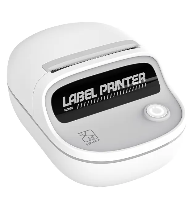 Termalni štampač etiketa bele boje sa Bluetooth povezivanjem i USB-C portom