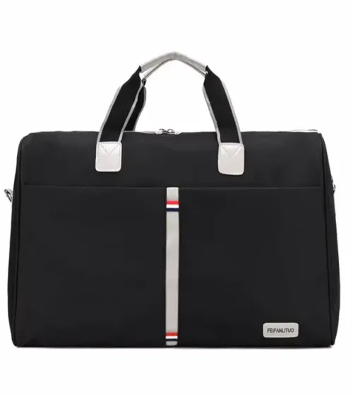 Elegantna crna putna torba Traveline Noir od Oxford materijala – moderna i izdržljiva torba za putovanja