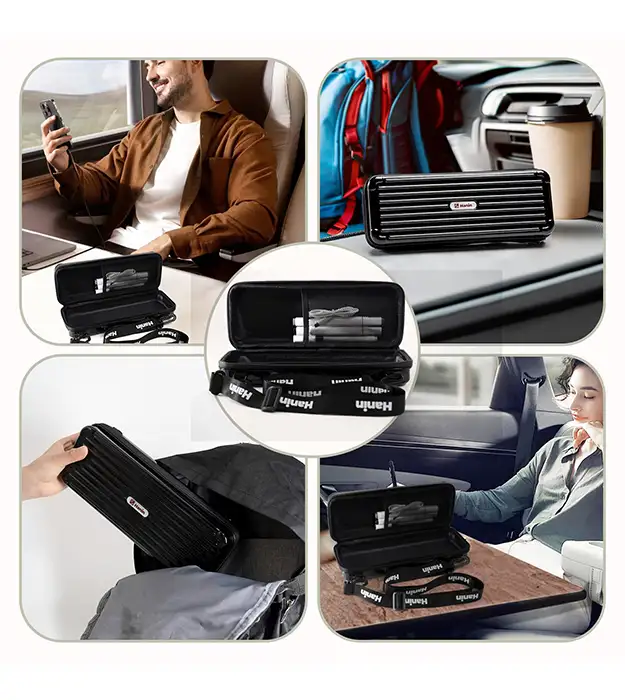 Zaštitna torbica (EVA hard case) za prenosni termalni štampač, crna, sa kaišem