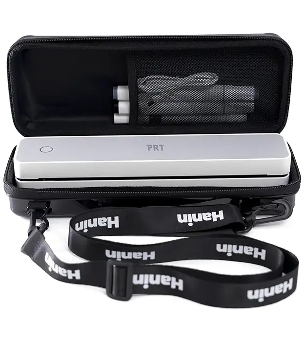 Zaštitna torbica (EVA hard case) za prenosni termalni štampač, crna, sa kaišem