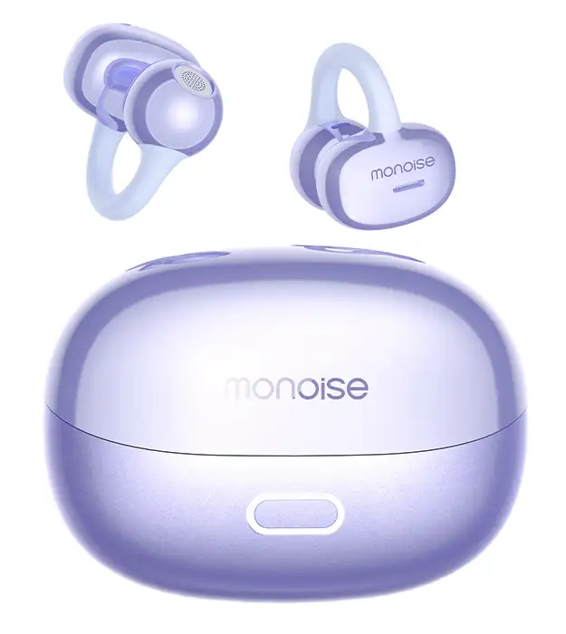 Bežične Bluetooth slušalice ljubičaste boje sa kućištem za punjenje