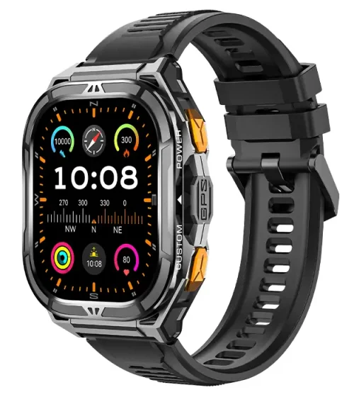 TitanRoute Pro GPS pametni sat sa AMOLED ekranom i crnom sportskom narukvicom