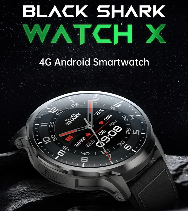 Black Shark Watch X 4G pametni sat sa silikonskom i kožnom narukvicom