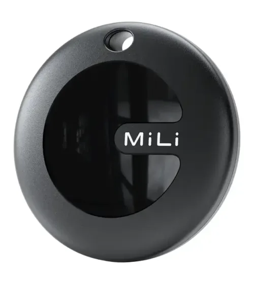 Pametni Bluetooth tracker MiLi MiTag Go za Android, Google Find My Device, IP67, crni