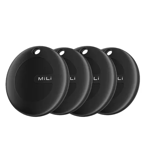 Set od 4 MiLi MiTag Go pametna Bluetooth trackera za Android, Google Find My Device, IP67, crni